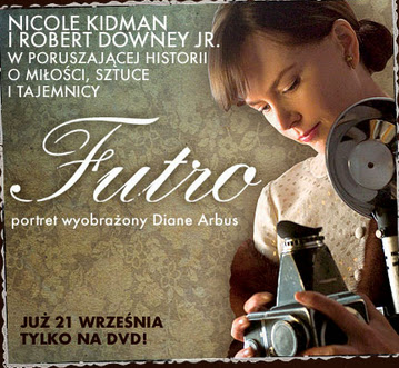 Futro - Portret wyobrażony Diane Arbus. Plakat z filmu.