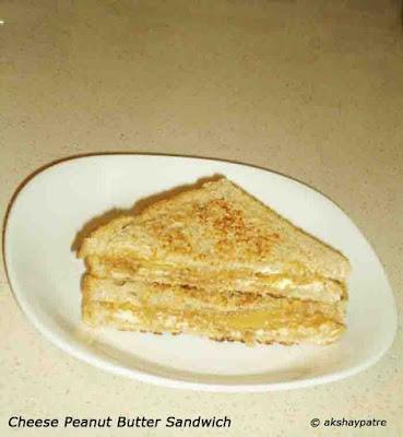 cheese peanut butter sandwich