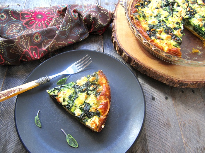 Spinach Feta Quiche W Sweet Potato Crust