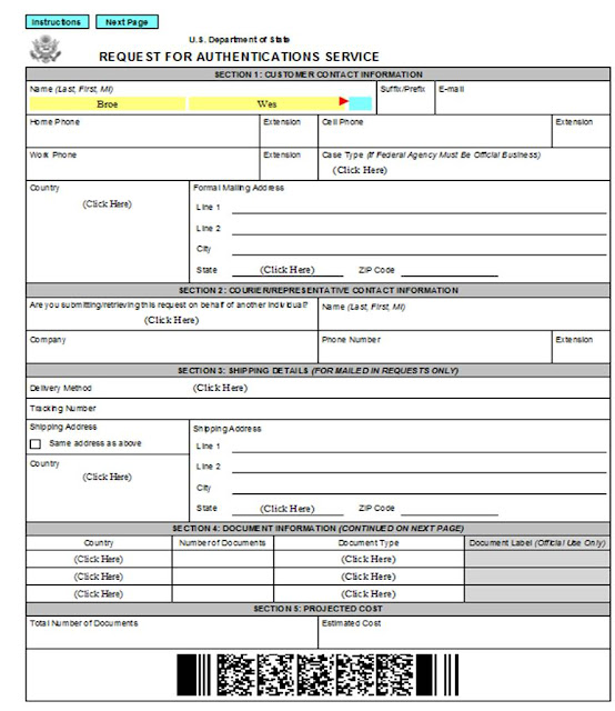 T.W.E Federal Apostille Processing Change