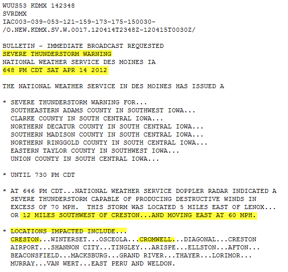 The Original Weather Blog The Tornado Chronicles Cromwell and Creston