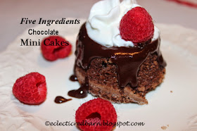 Eclectic Red Barn: 5 Ingredient Chocolate Mini Cakes