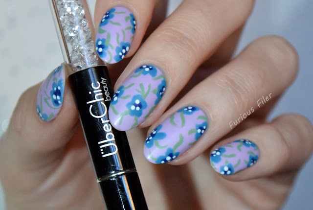 floral flowers detail brush uber chic free hand