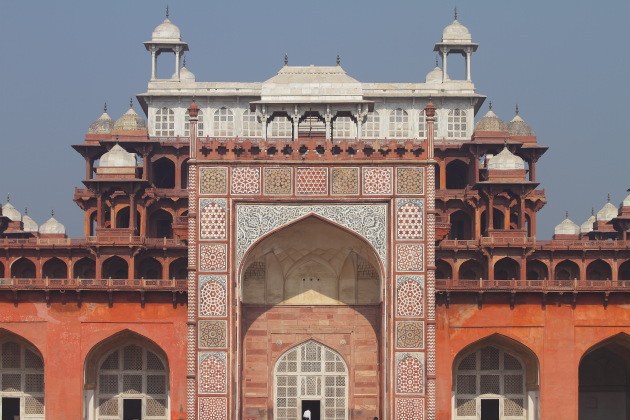 Indo-Islamic architecture of Akbar's Tomb at Sikandra, Agra