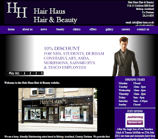 Hair Haus Cre8ive Online cre8iveonline.co.uk web design north east