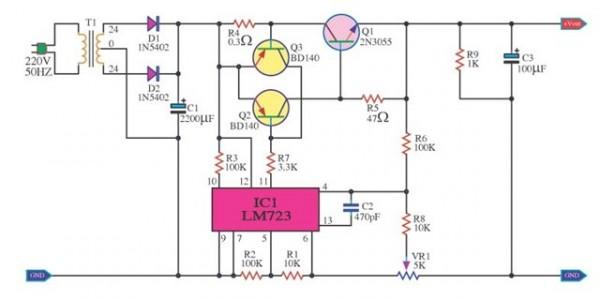 Laboratory Power Supply Schematic