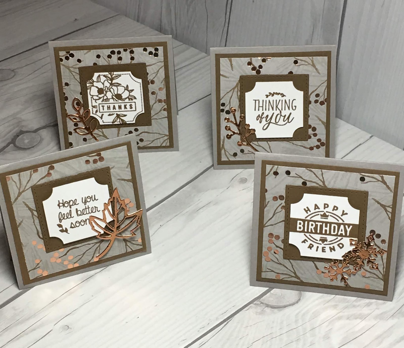 Create a Holiday gift using Copper Tea Tins and 3" X 3" gift cards