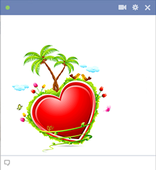 Tropical Heart Facebook Emoticon