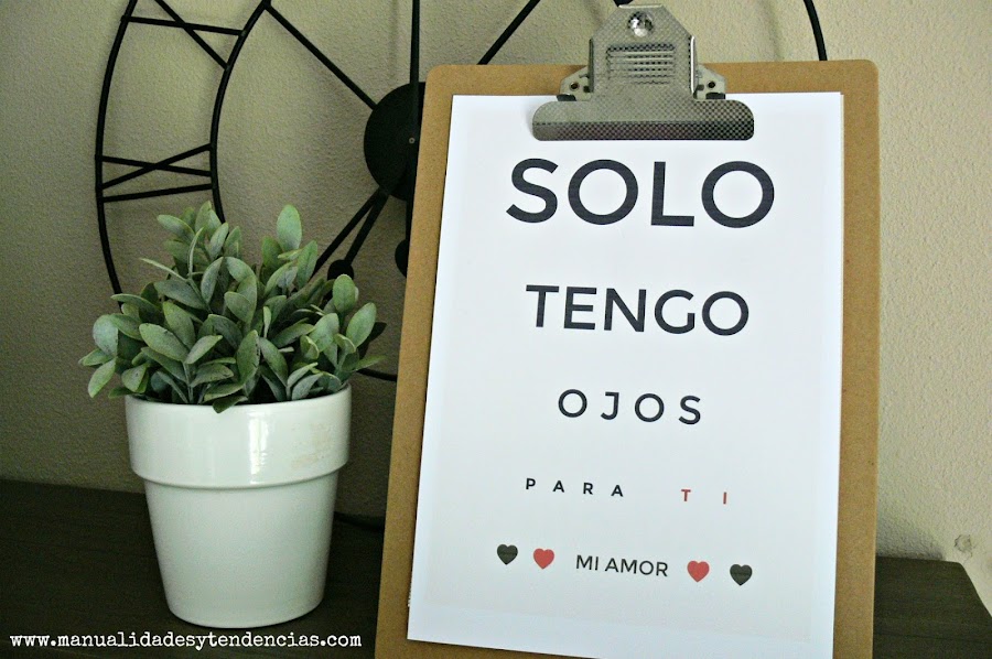 Imprimible gratis: lámina con mensaje de amor