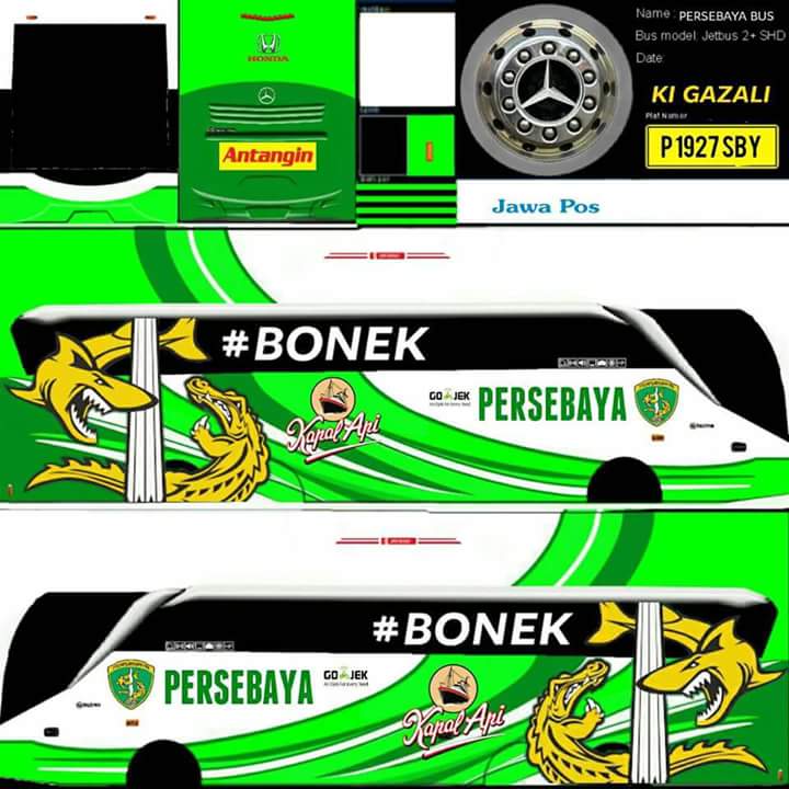Stiker Bus Simulator Indonesia Persebaya