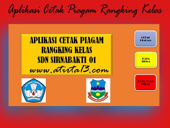Download Aplikasi Cetak Piagam Rangking Kelas
