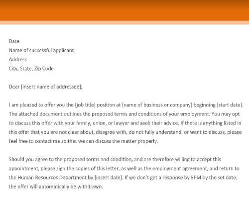 Job Appointment Letter Job Appointment Letter