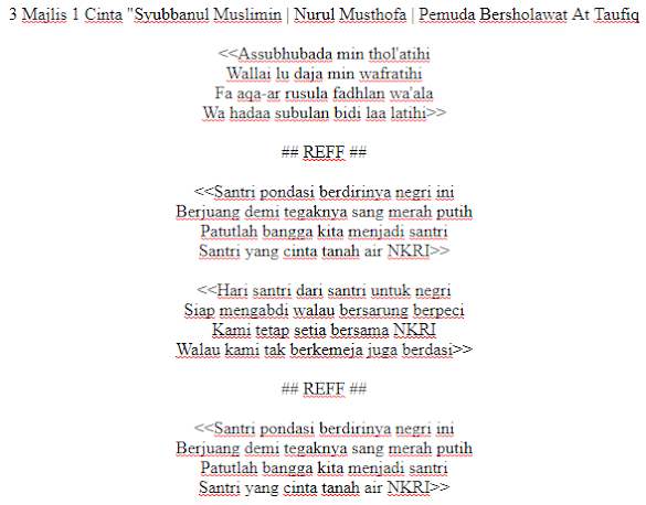 Lirik Lagu Assubhubada Gus Azmi
