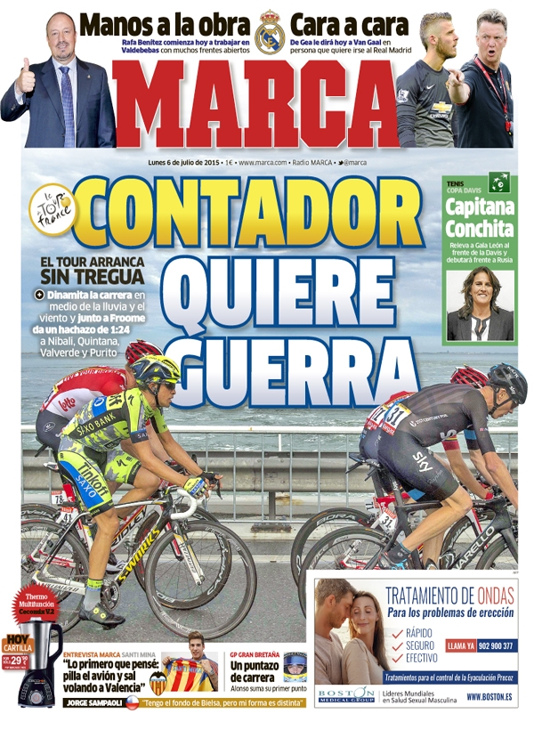 Marca: "Contador quiere guerra"