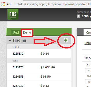 Daftar akun demo