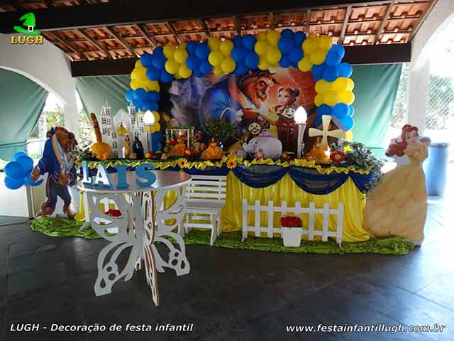 Decoração infantil A Bela e a Fera - Decoração para festa de aniversário feminino