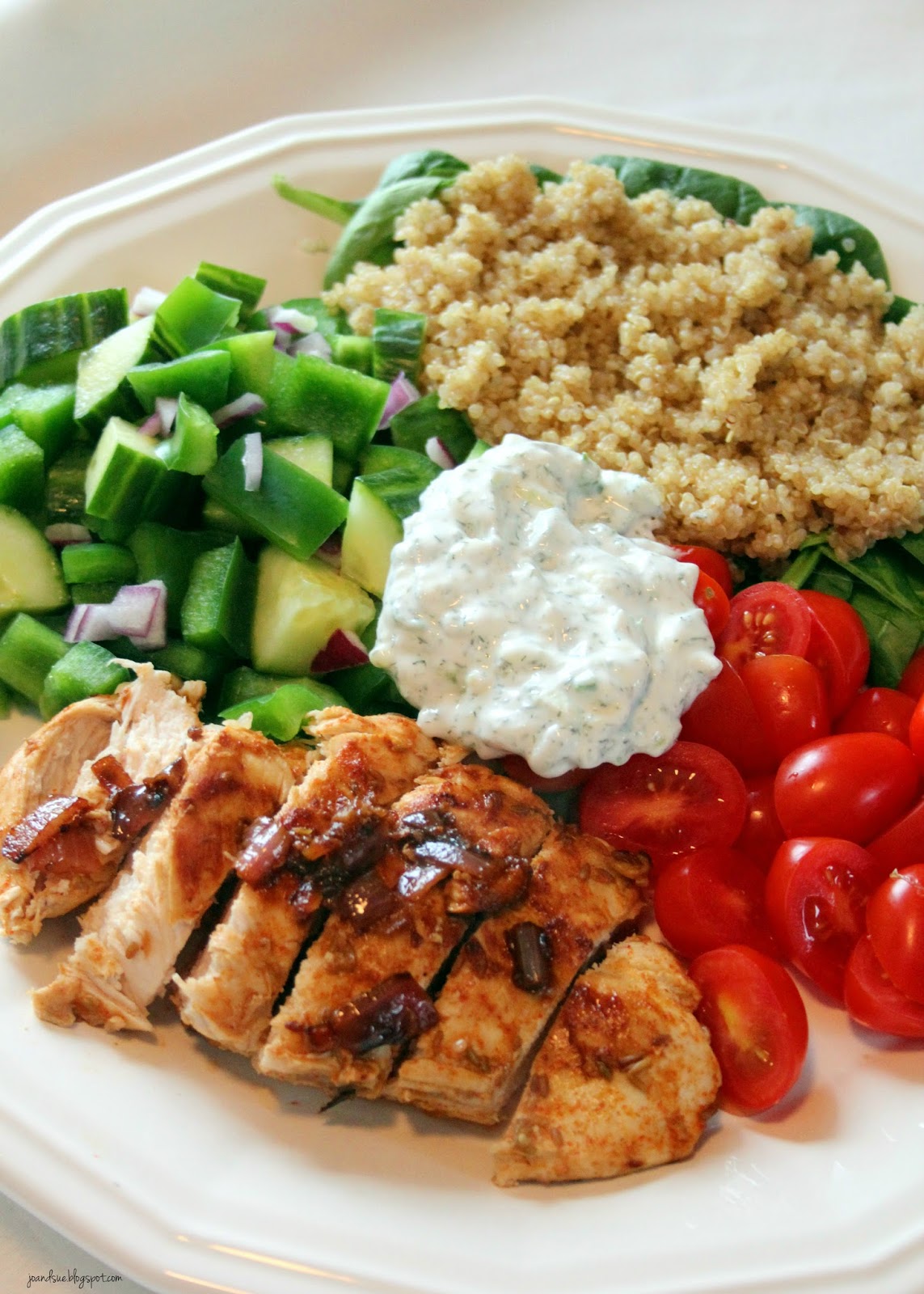 Jo and Sue Chicken Shawarma and Quinoa Bowl
