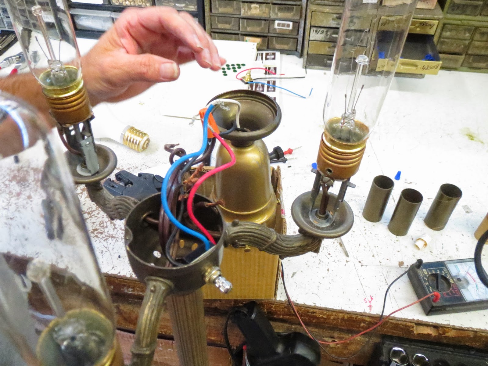 Lamp Parts and Repair | Lamp Doctor: Broken Antique Brass Reflector