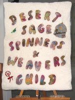 Our Felted Banner, a 2003 Guild Project along with the Yurt.