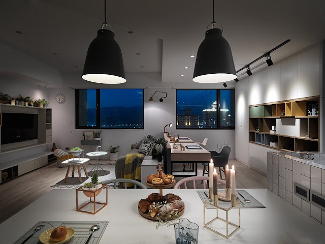 Say aahhh... It's the weekend & time for a Scandi-boho tour - liv area night www.BoHoHome.com @bohosusan