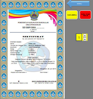 Aplikasi Piagam Penghargaan Prestasi Siswa Di Sekolah