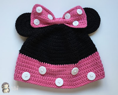 Gorro Minnie Mouse a crochet
