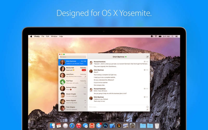 Chatty 1.2 cracked for Mac - lightweight, functional Facebook chat app