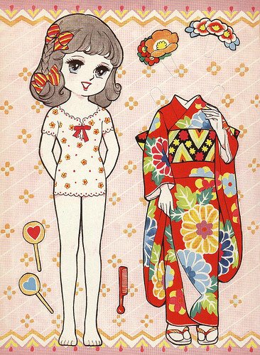 Miss Missy Paper Dolls: Japanese kimono paper dolls