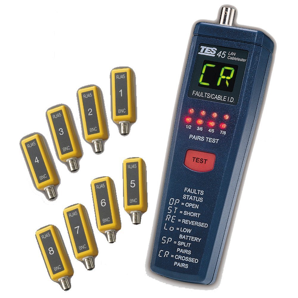 Cable Tester 45A CAT5 TES เครื่องทดสอบสายสัญญาณ Cable Tester
