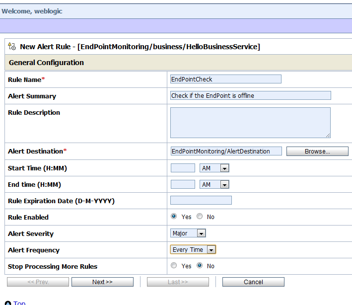 Java / Oracle SOA blog OSB Endpoint monitoring and SLA alert rules