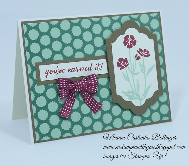 Miriam Castanho Bollinger, #mstampinwithyou, stampin up, demonstrator, ppa, retirement, gold soiree specialty dsp, wild about flowers, big shot, lot of labels framelits, su