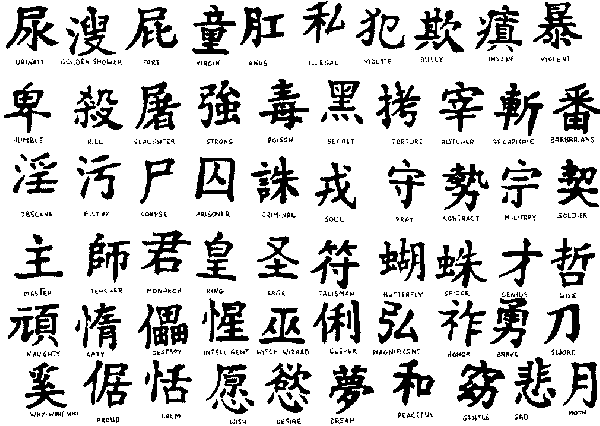 Tattoo kanji design art