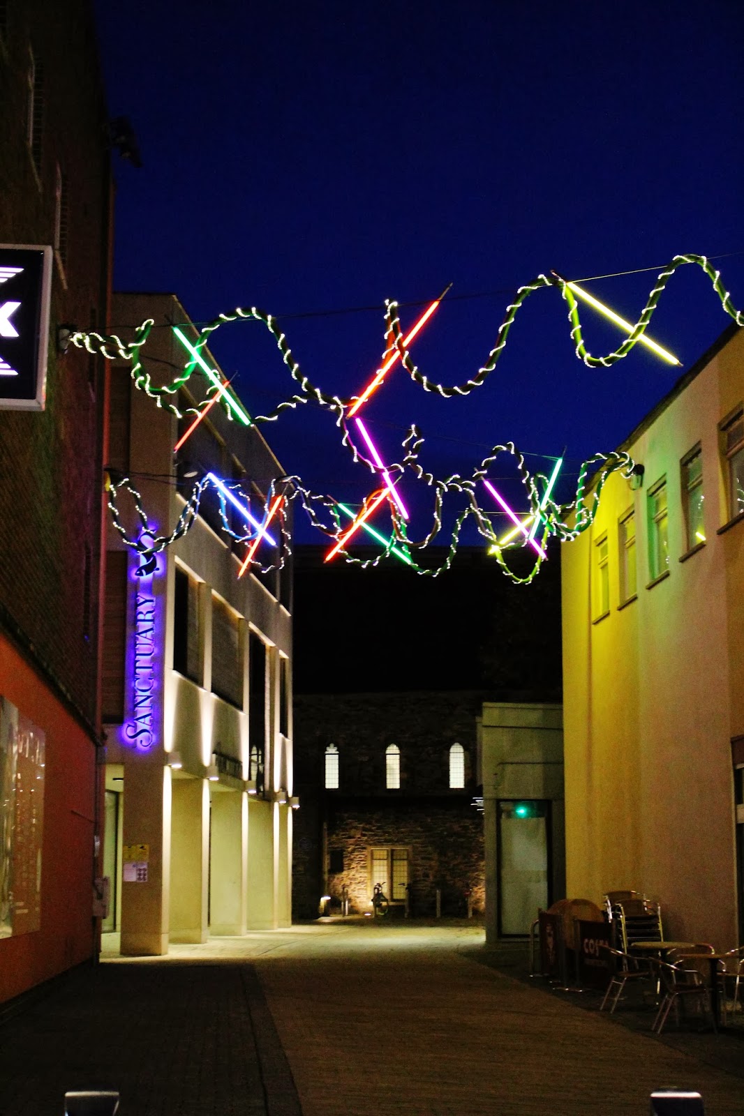 here & there Christmas lights in Bristol