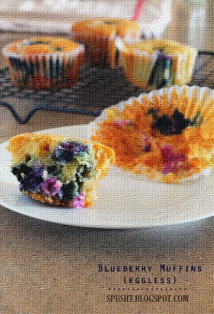 Spusht | Eggless blueberry muffin recipe