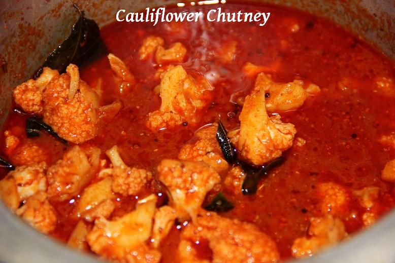 Ramblings of Praveena Andhra style cauliflower chutney