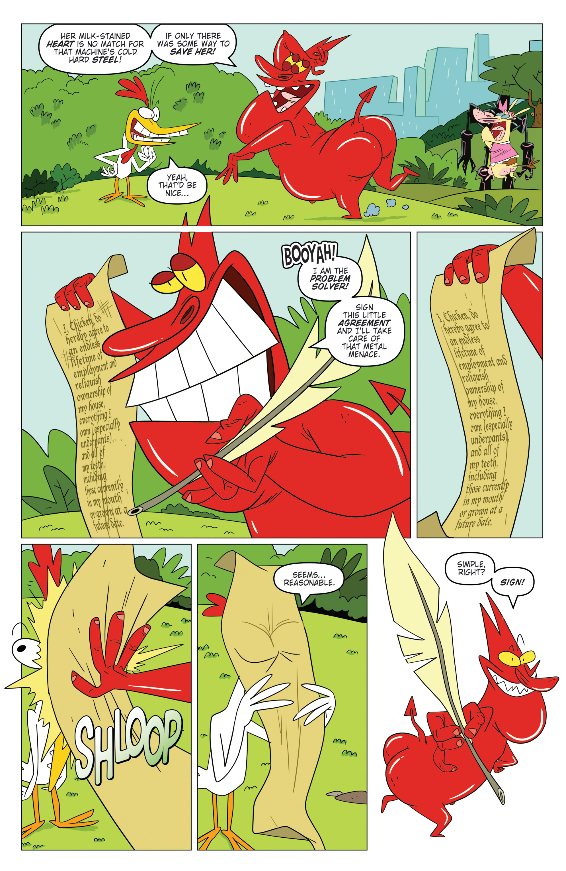 Read online Super Secret Crisis War! comic -  Issue # _Special - Cow and Chicken - 16