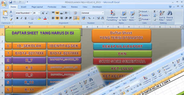 Aplikasi Pengolahan Nilai Kelas 6 SD-MI dengan Microsoft Excel