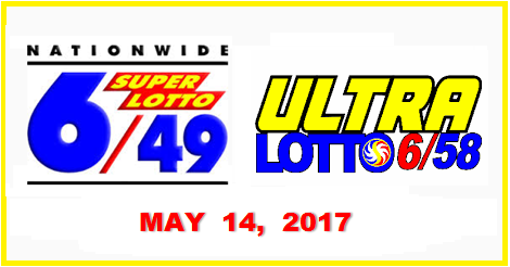 6 49 Super And 6 58 Ultra Lotto Results May 14 2017 Pcso Lotto Results