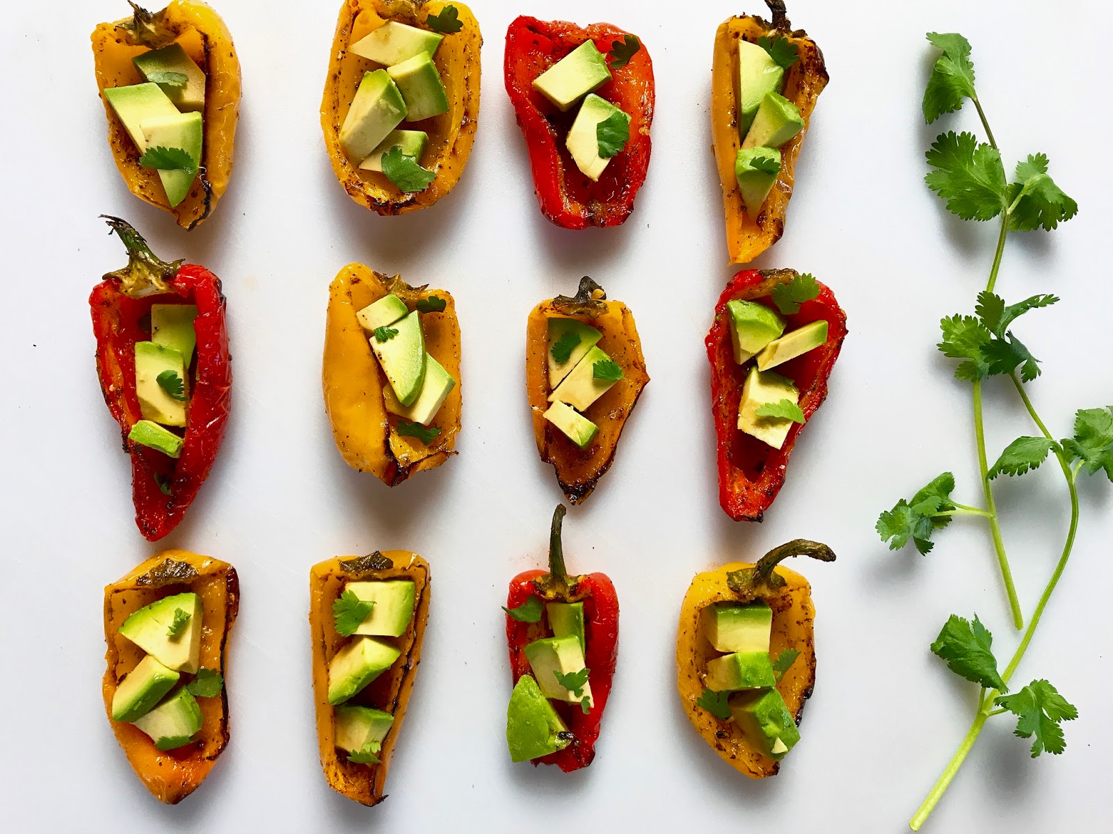 Fiesta Lime Roasted Mini Peppers with Avocado