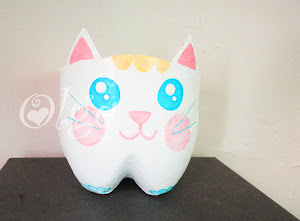 maceta gato - flower cat - pintura pizarra chalk paint 