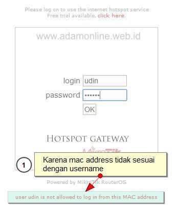 1 MAC Address 1 Username