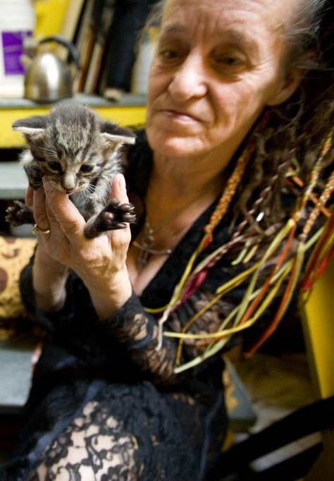  holding kitten photo 