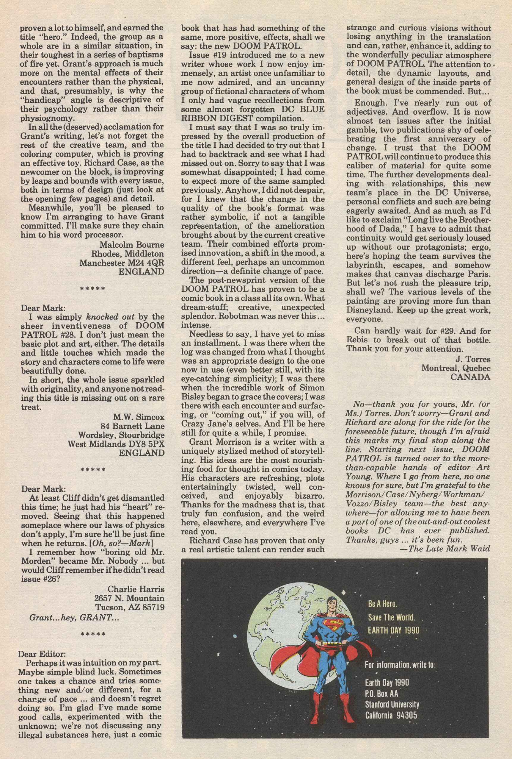 Read online Doom Patrol (1987) comic -  Issue #32 - 28