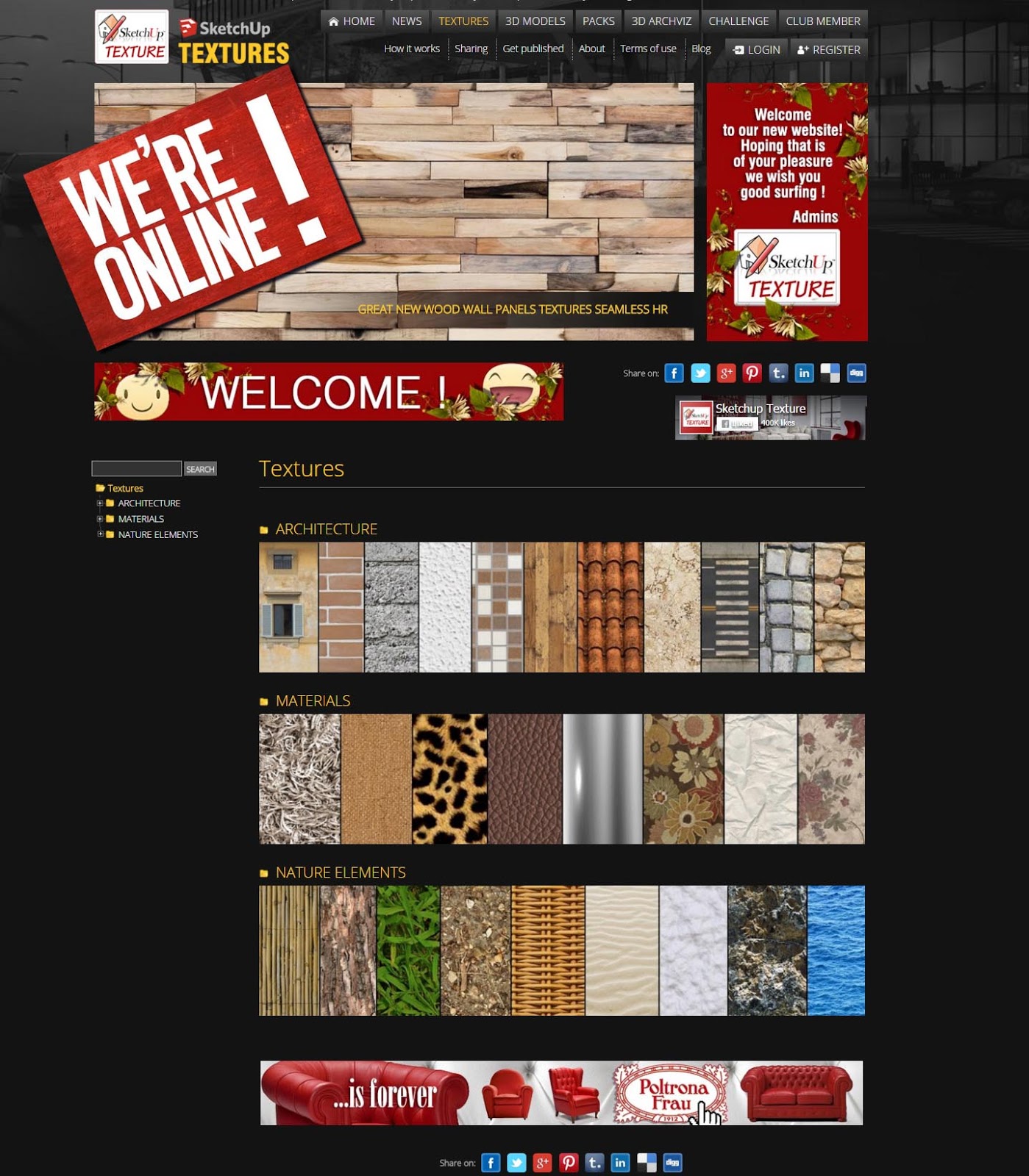 SKETCHUP TEXTURE Our new website is finally online!