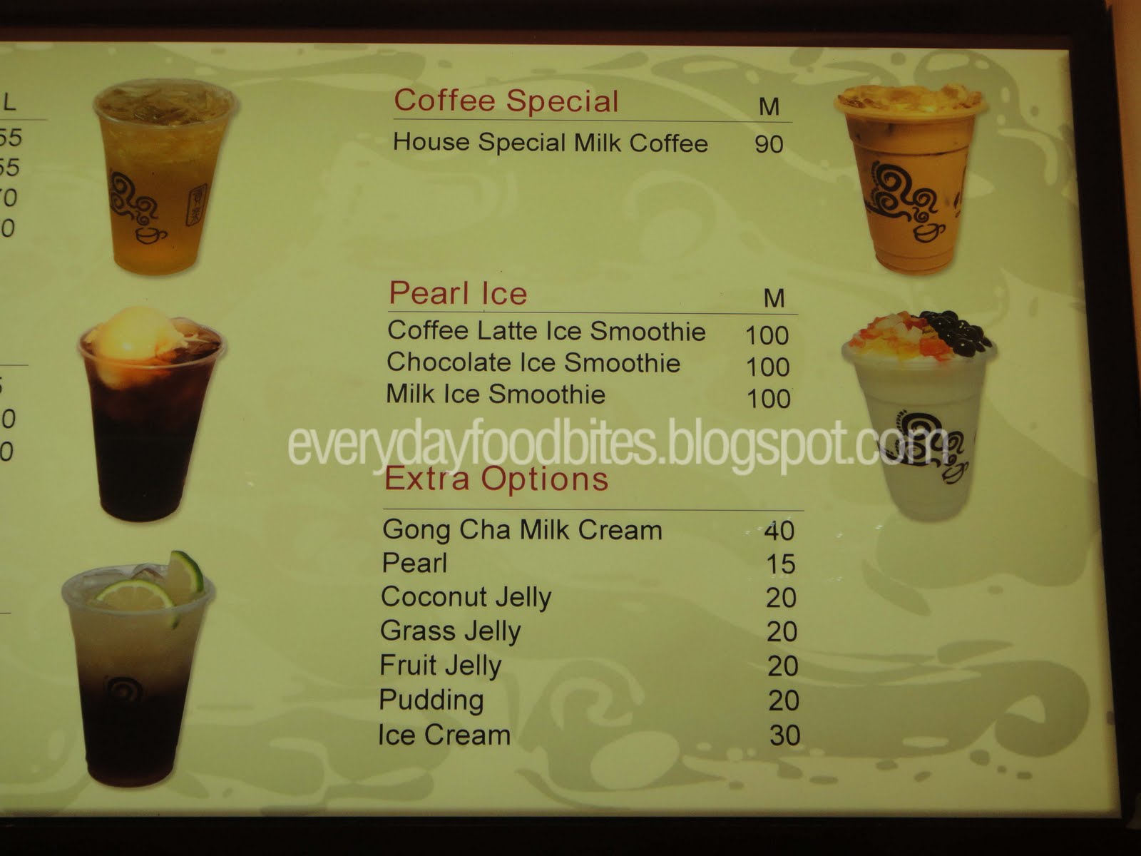Everyday Food Bites Gong Cha Ice Cream Tea & Milk Tea With Pearls