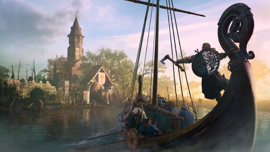 Assassins Creed Valhalla, Vikings, Longship, Boat, 4K, #7.2249