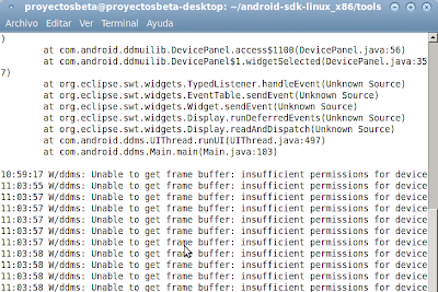 Imagen de la solución del error W_ddms: Unable to get frame buffer: insufficient permissions for device en la Asus Eee Pad Transformer TF101