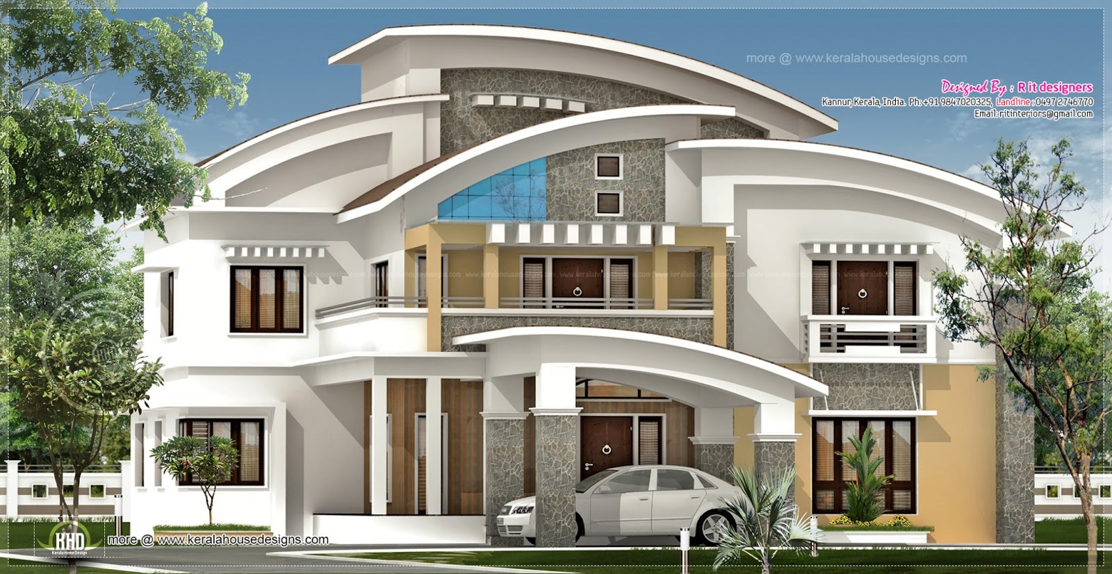 3750 square feet luxury  villa exterior Kerala home  