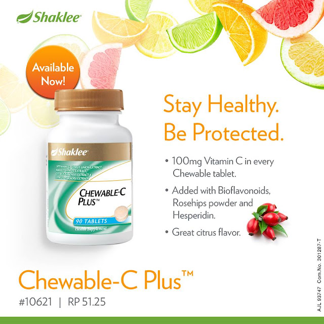 SHAKLEE Chewable CPlus (90 tabs) ilham family sihat