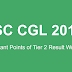 SSC CGL 2016 Tier 2 Write up Summary and Important Points